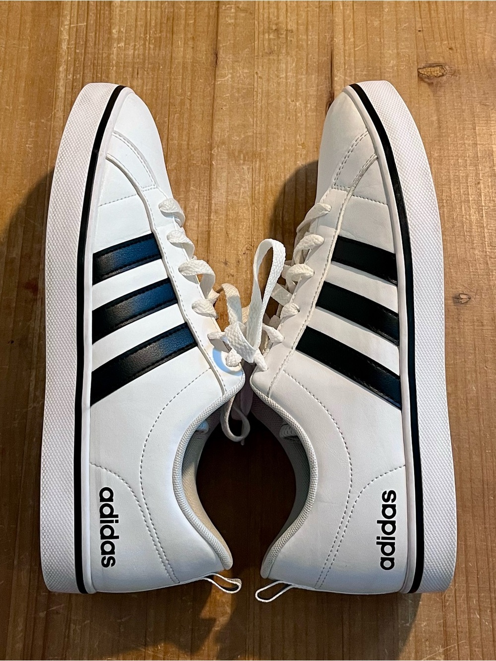 Adidas VS Pace White & Black Skate Shoes Sneakers Men's Size 9.5